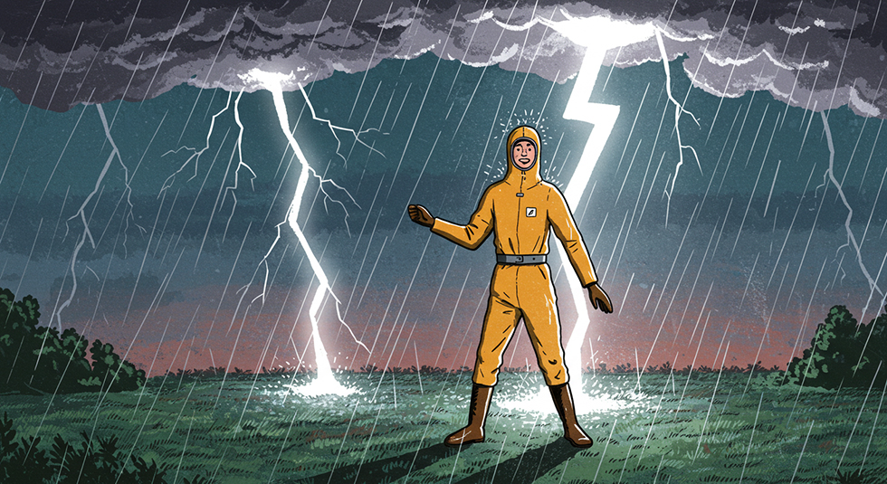 ゴムは雷を防げる？